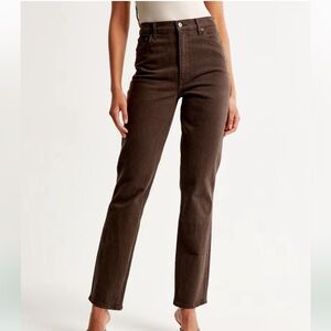 Abercrombie & Fitch Women's High Rise Jeans - Brown
